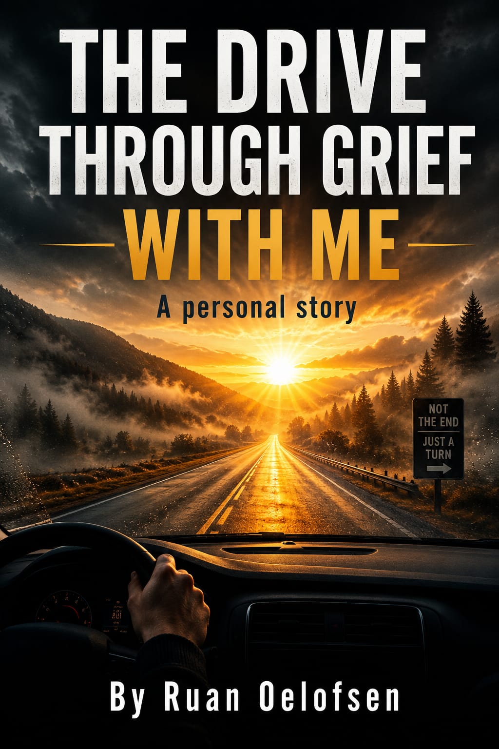 The Drive Through Grief With Me book cover, a Christian memoir